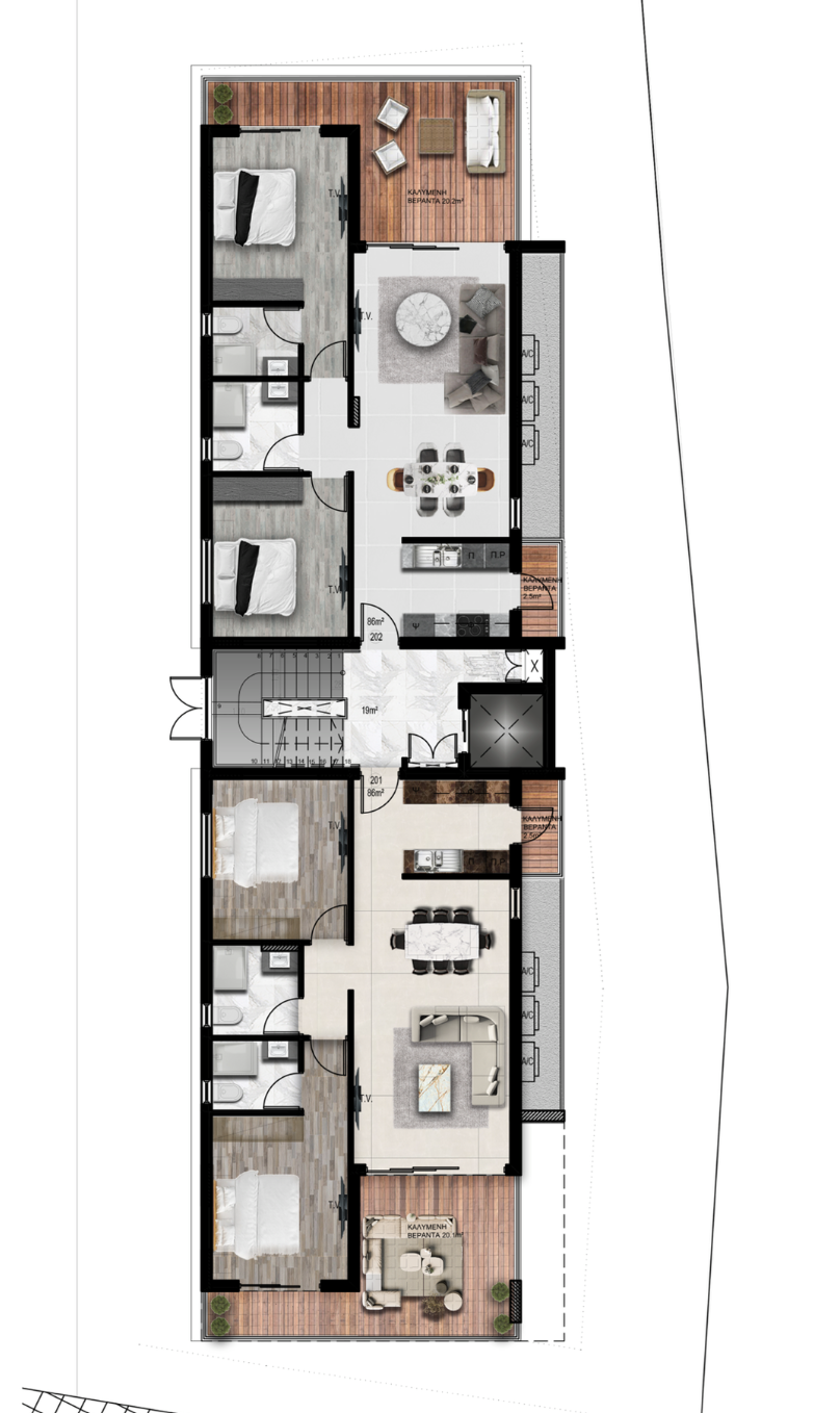 Modern 2-Bedroom Penthouse in Aradippou